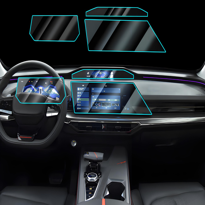 Vidro de seda do painel central de carros EV Carros Central