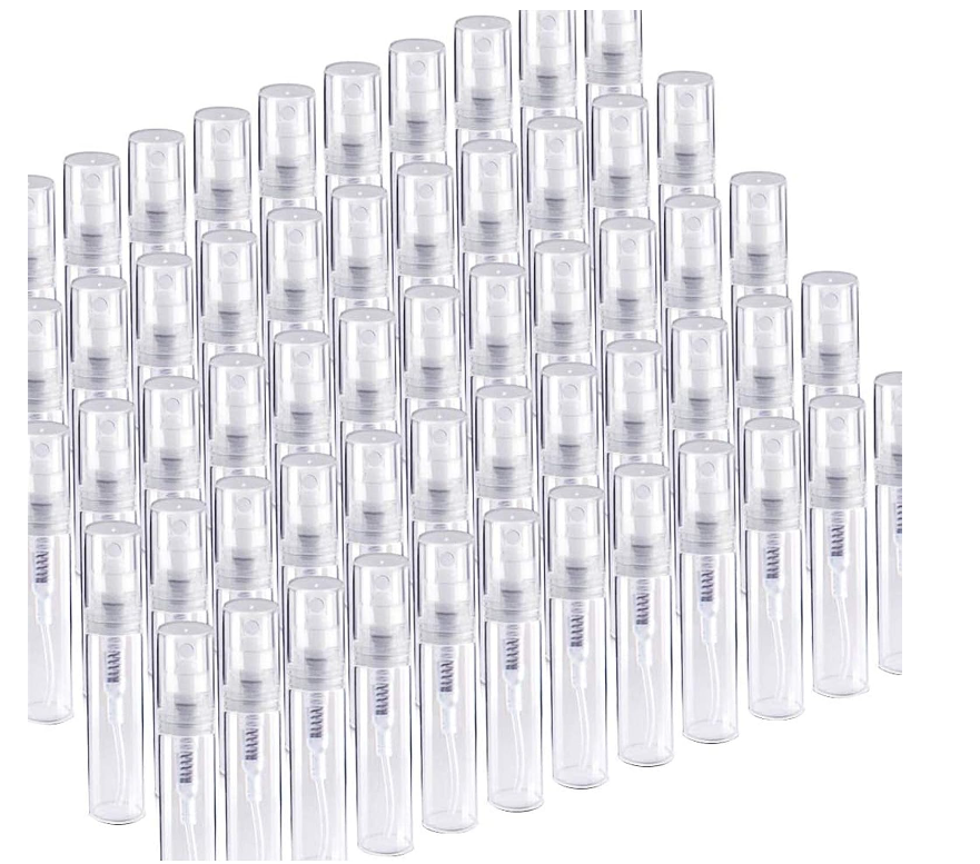 3 ml floute en plastique transparent atomiseur de parfum vide