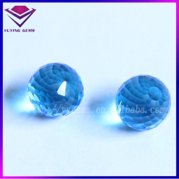Light Blue Glass Faceted Ball Beautiful Decorative Crytal Beads