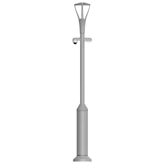 Customized Hot-Dip-Galvanized Steel Poles: Convex Base Double Arm Lamp Posts for Street Lighting