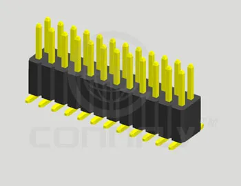 UL CE FCC approval 1.00mm dual row stack smt type pin header