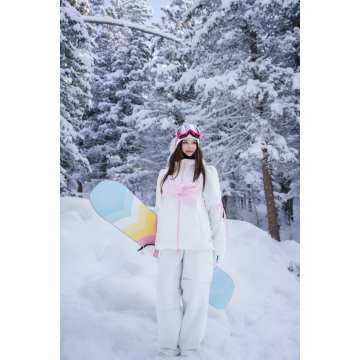 Women waterproof sweet single and double snowboard jacket