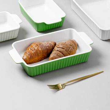 Wholesale Custom Ceramic Rectangular Baking Tray
