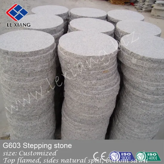 Round landscaping stepping stones