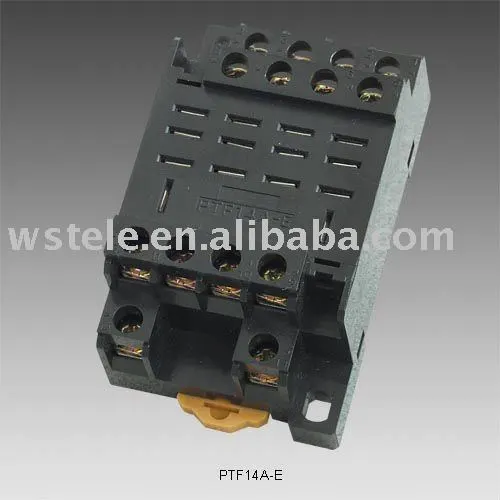 PTF14A-E Din rail mounted Relay socket