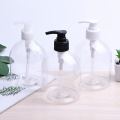 Bouteille de pompe à lotion en plastique transparent pour animaux de compagnie de 500 ml