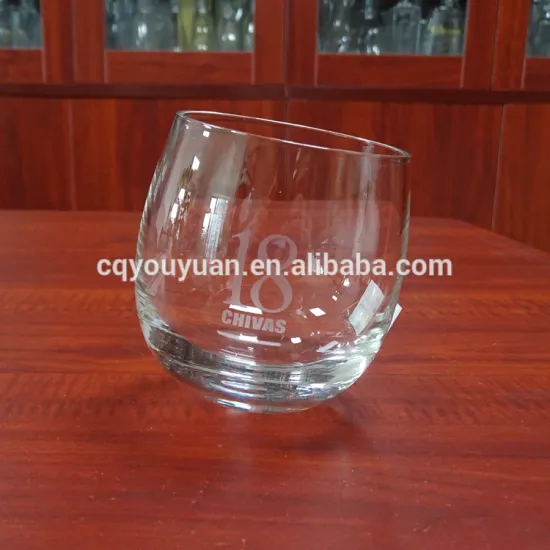 Low MOQ premium quality 11oz rocking whiskey glasses