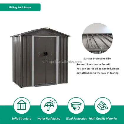 8ft x 8ft Metal Tools Storage Sheds - Backyard Metal Wholesale Garden Warehouse