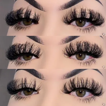 Wholesale D Curl Deep Curl Volume Faux Mink Strip False Lashes with Custom Logo