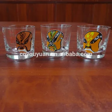 45ml logo printing clear shot glass personalized