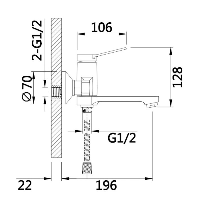 Contemporary Electroplated Shower Valve in Zinc Alloy