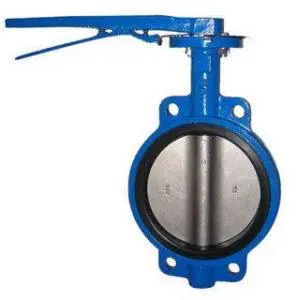 Lever operation butterfly valve