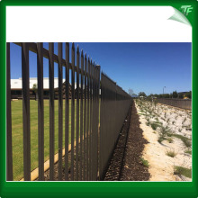 Commercial black garrison fence panel