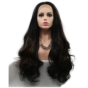Ready to Ship Wig Vendors Synthetic Hair Curly Wig for Ladies Cheap Lace Front Wig Wholesale