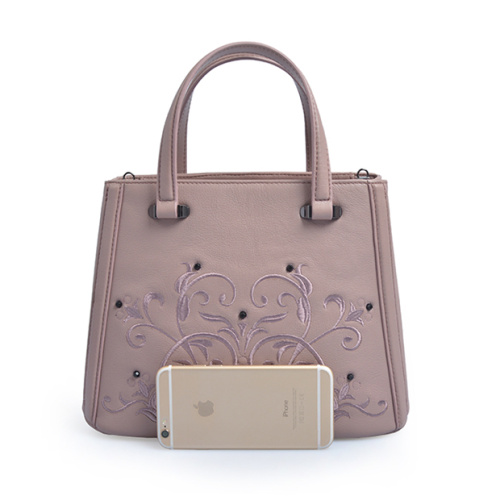 Leather Carved Bag Floral Pattern Women Handbags