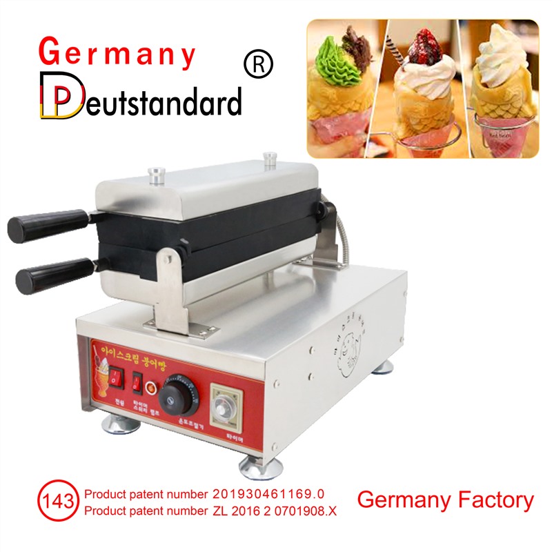 Electric open mouth ice cream taiyaki machine