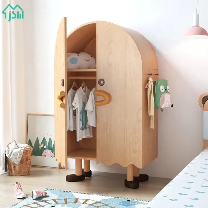 Cartoon Duck Two Doors Cloth Wardrobe for Kids Bedroom