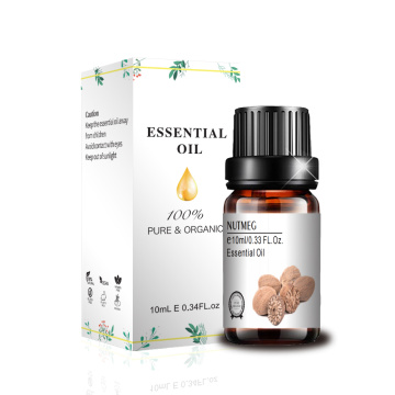 top quality cosmetic grade custom logo pure 10ml nutmeg oil