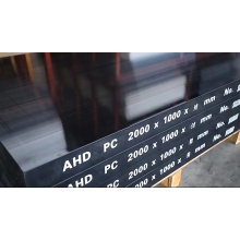 3-250mm Transparent / Black Polycarbonate UV ကာကွယ်မှုပလတ်စတစ်ပလတ်စတစ်ပလတ်စတစ်ပလတ်စတစ်ပြား