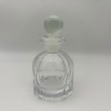 Przezroczysta szklana butelka aromaterapii 50 ml - pojemnik do przechowywania z pokrywką
