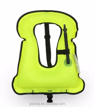 210 Denier Nylon TPU Coating Snorkel Inflatable Swim Safety Life Vest for Adults