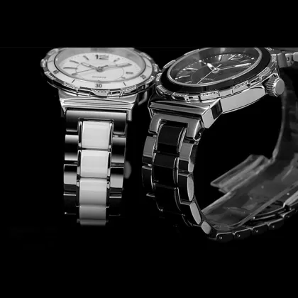 Slim Stone Quartz Watch  Ceramic Lover's Watch