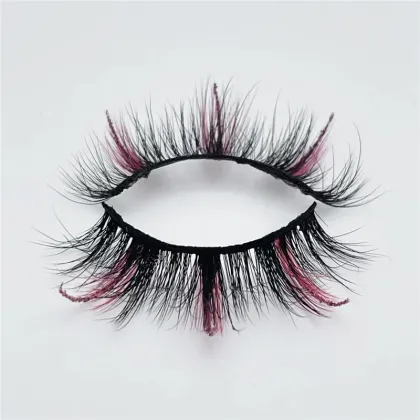 pink glitter lashes 15mm wispy glitter fake eyelashes