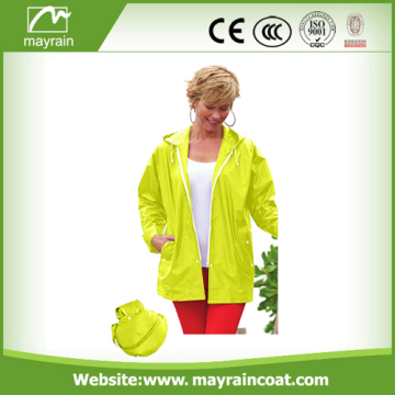 Ladies Waterproof Windproof Windbreaker PVC Jacket