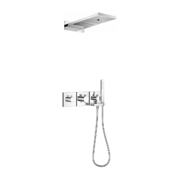 Thermostatic shower set for concealed installation