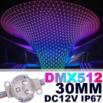DMX led pixel poi 3535 smd waterproof for outdoor decorate 12VDC 30mm led pixel poi