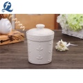 Ceramic Candle jar Round Stoneware Airtight Coffee Canister