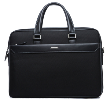 Simple Durable Laptop Briefcase Nylon Leather Men Handbag (114-112)
