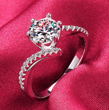 New Moissanite diamond wedding ring band