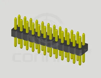 UL CE FCC approval 1.00mm dual row V/T type pin header