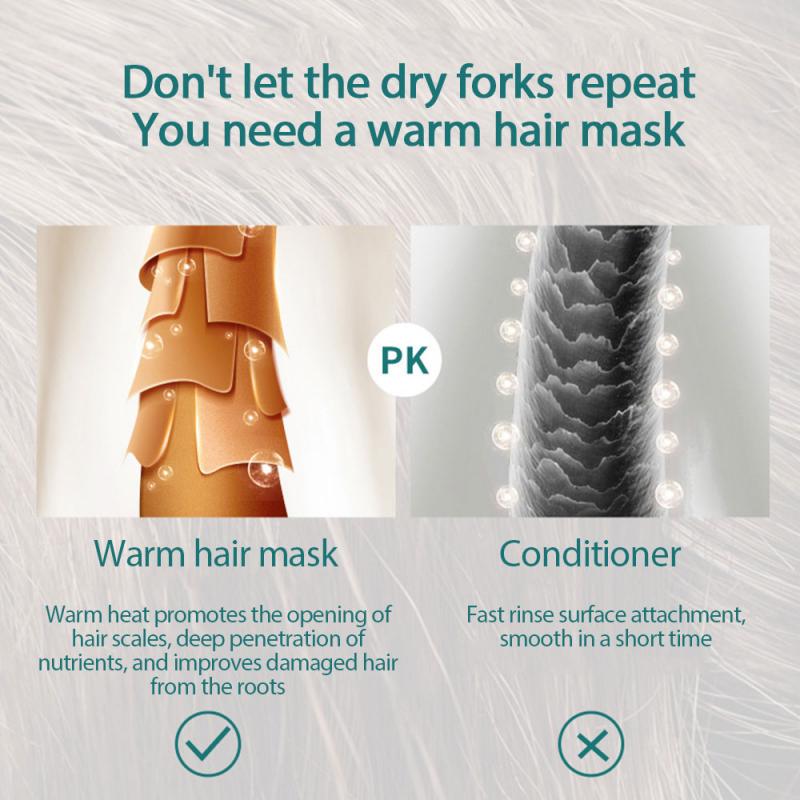 Automatic Heating Steam Hair Mask Smoothing Moisturizing Oil For Hair Treatments Dry Pure Scalp Hair Treatment Care Mask TSLM1