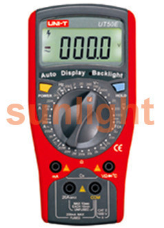 Economical Portable Digital Multimeter, AC/DC/Resistance/Capacitance/Frequency/Temperature UT50E