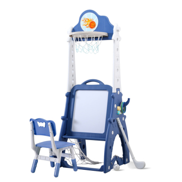 Height Adjustable Kids' Plastic Indoor Basketball Set: A High-Quality Mini Hoop and Stand
