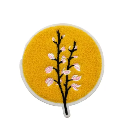 High quality towel embroidery sew on embroidery patches