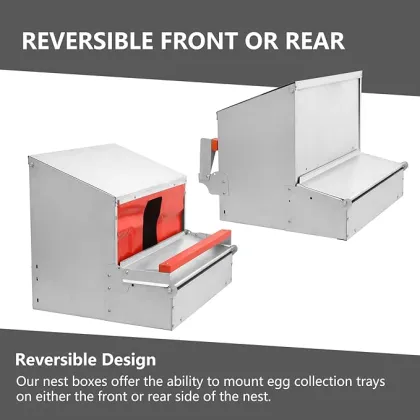 Reversible Egg Mount Roll Away Chicken Nesting Box Roost Bar