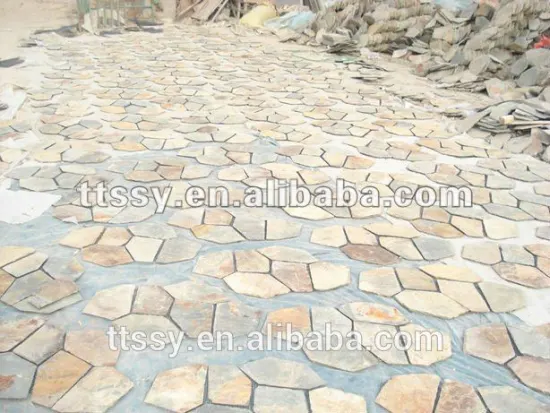 net paste slate wall tile