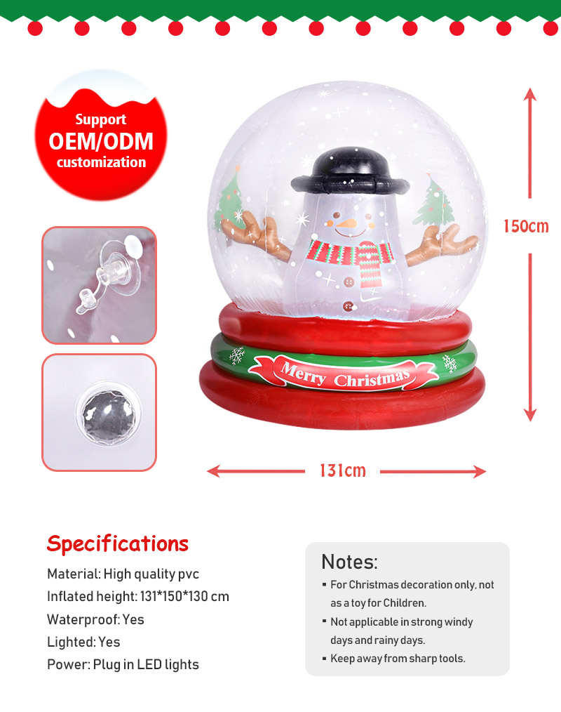 Customized inflatable Christmas crystal ball