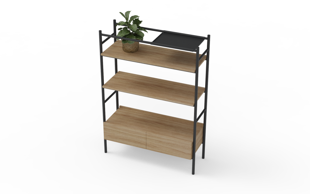 2 Layer Shelf With Drawers