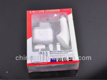 5 in 1 Car Charger Phone Charger Home Charger USB Charger Wholsesale