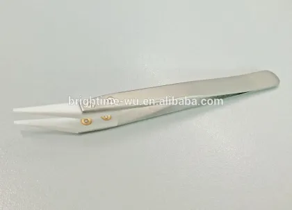 Ceramic tweezers with Pro-Curved working tips