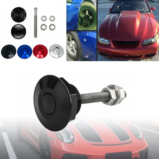 Universal 32mm Push Button Car Hood Pin Engine Bonnet Latch Lock Kit Refitting with Keys Hood Lock Hood Mount Car Accessories