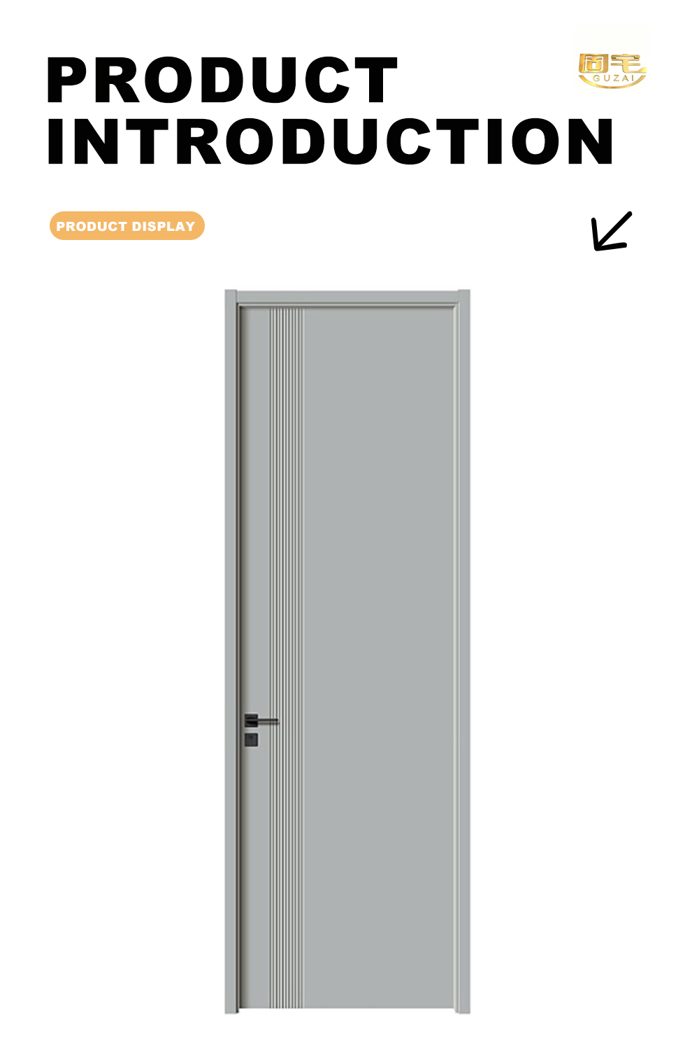 Minimalist Side Fluted Wooden Door X