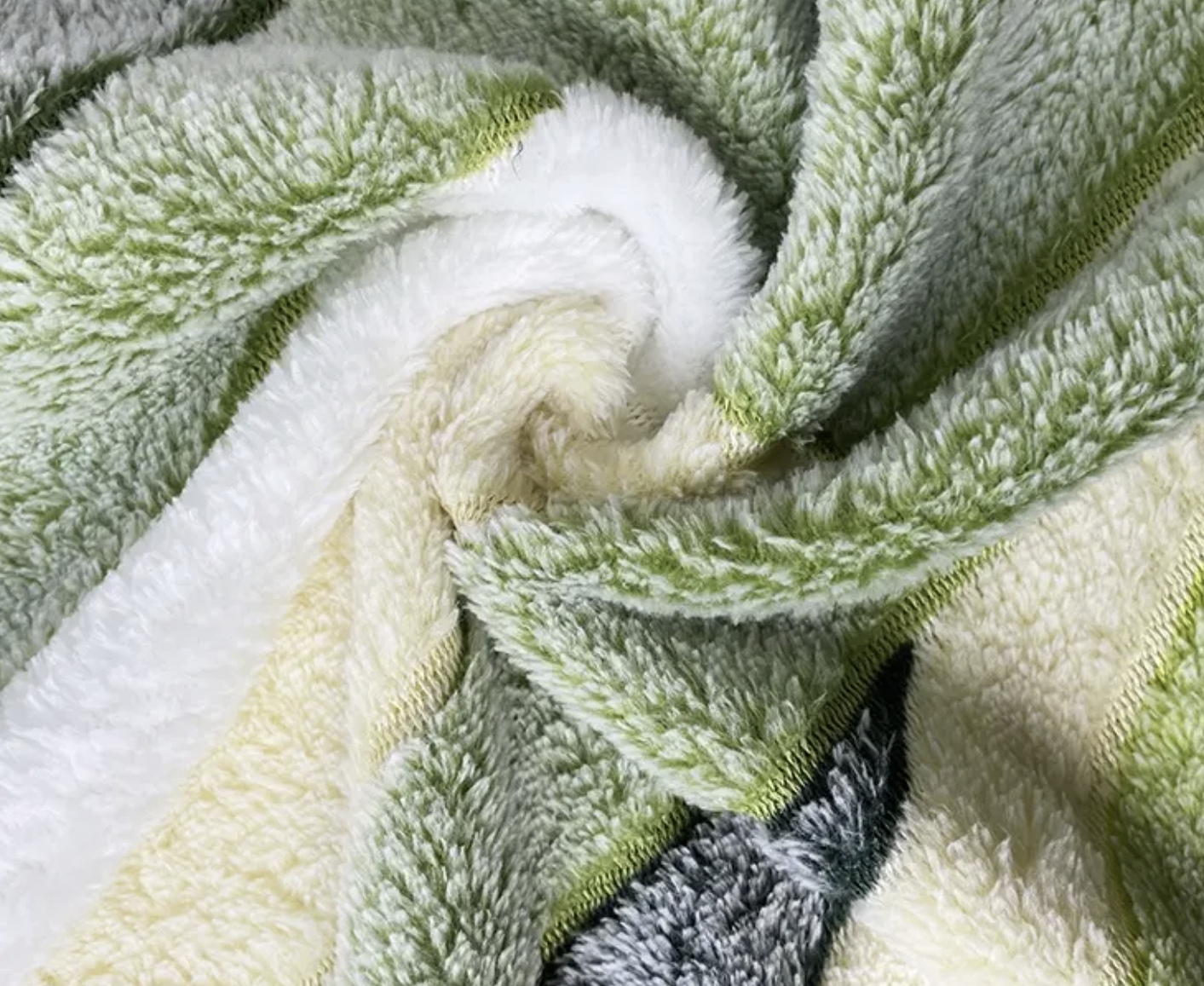 Coral Fleece with Colorful Stripes