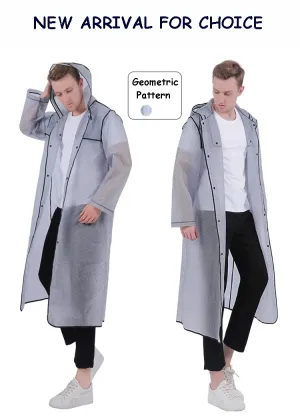 Factory Direct Ladies Transparent EVA Poncho Raincoat for Travel and Hiking