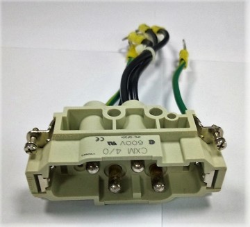 Power cable with CXM4-0 connector