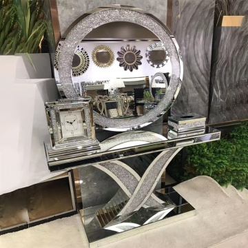Entrance Hallway Console Table with Mirror for Living Room Decor